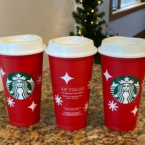 Starbucks December 2022 reusable cups